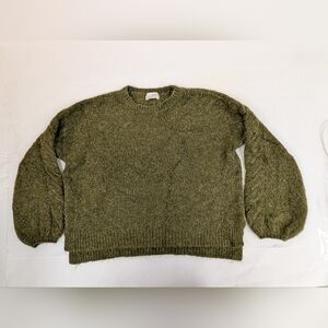 Universal Thread green alpaca knit sweater puffy sleeve XL [279]